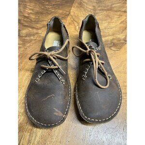 Clarks Originals Faraway Moccasin Shoes Women’s 7.5 M Brown Leather Crepe Sole